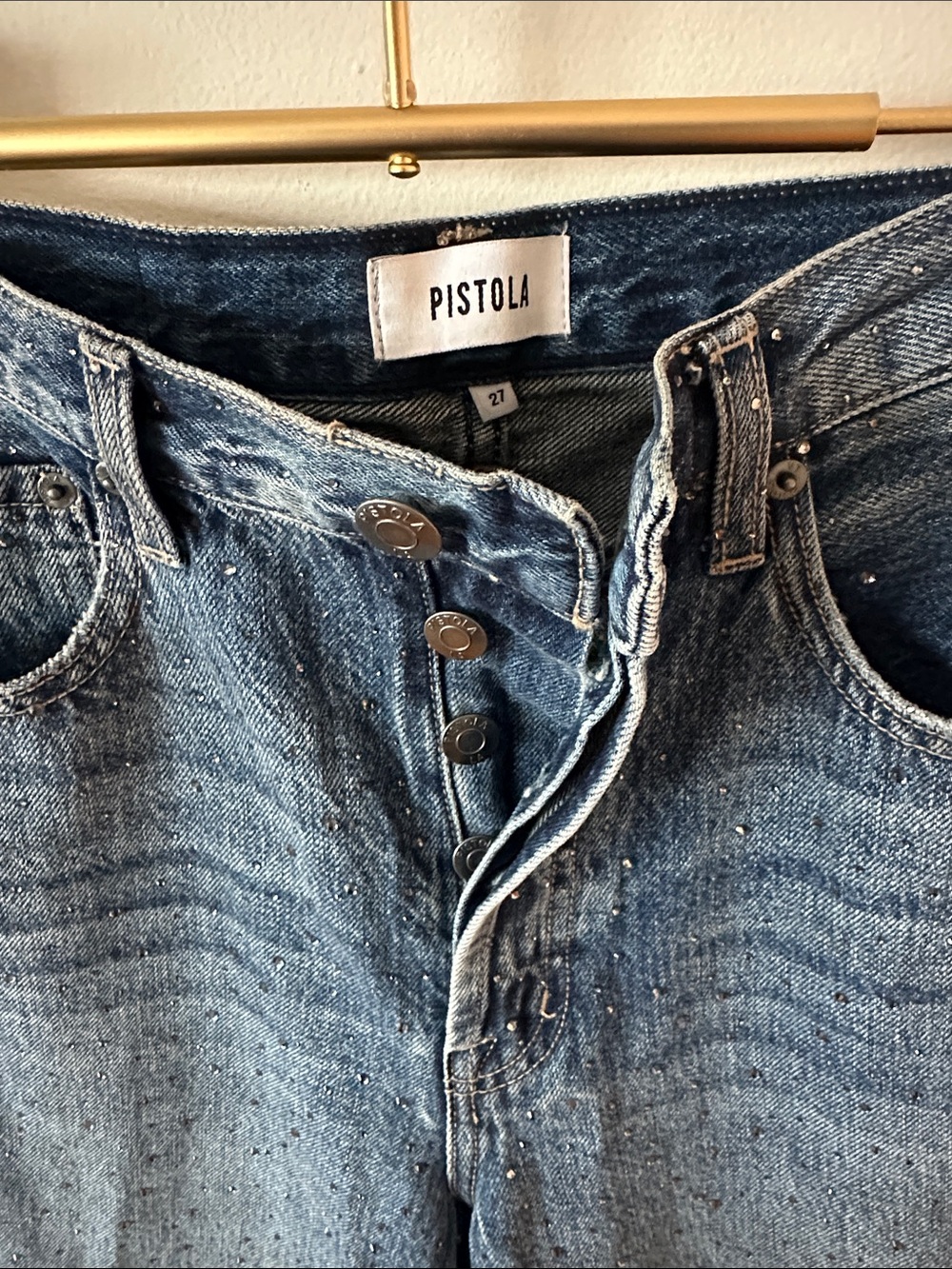 Pistola Jeans Rhinestone Detail - Picture 5 of 6